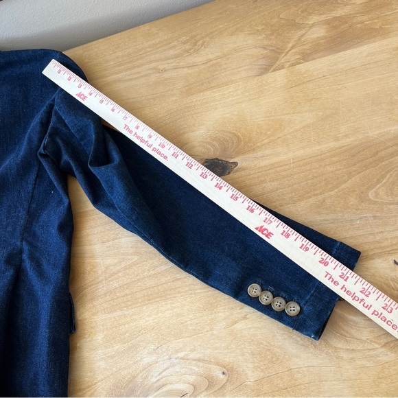 NWT J MCLAUGHLIN BLAZER 2 DENIM COTTON BLD DBL BREASTED DK BLUE CAREER CASUAL - Picture 9 of 12
